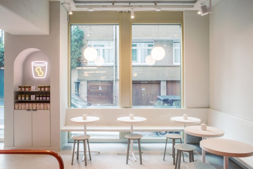 Buddy Buddy cafe in Brussels, designed by HOP