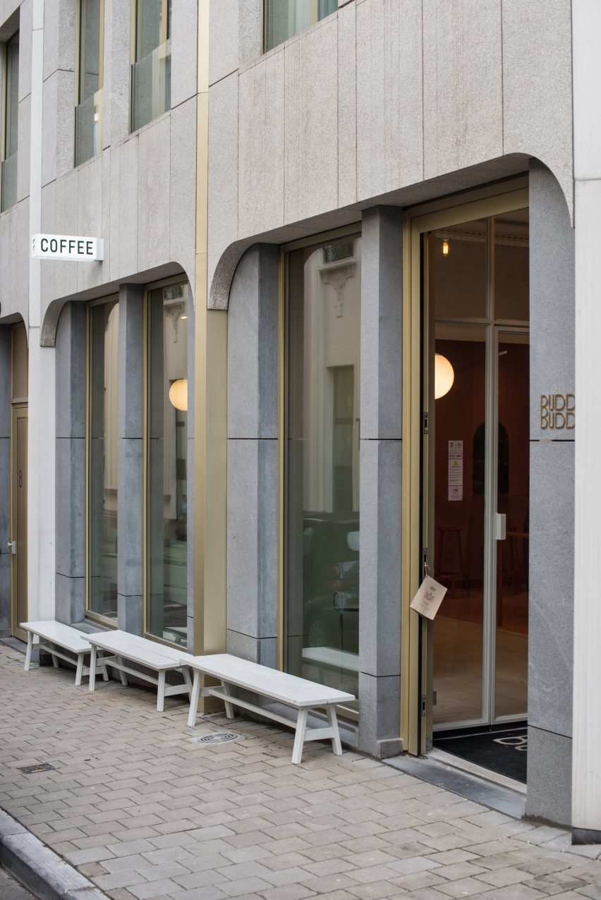 Buddy Buddy cafe in Brussels, designed by HOP