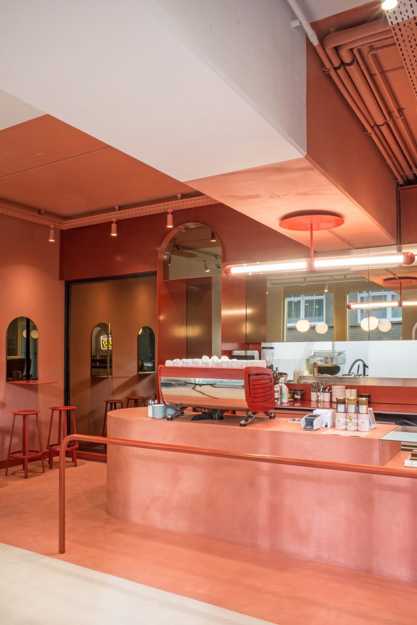 Buddy Buddy cafe in Brussels, designed by HOP