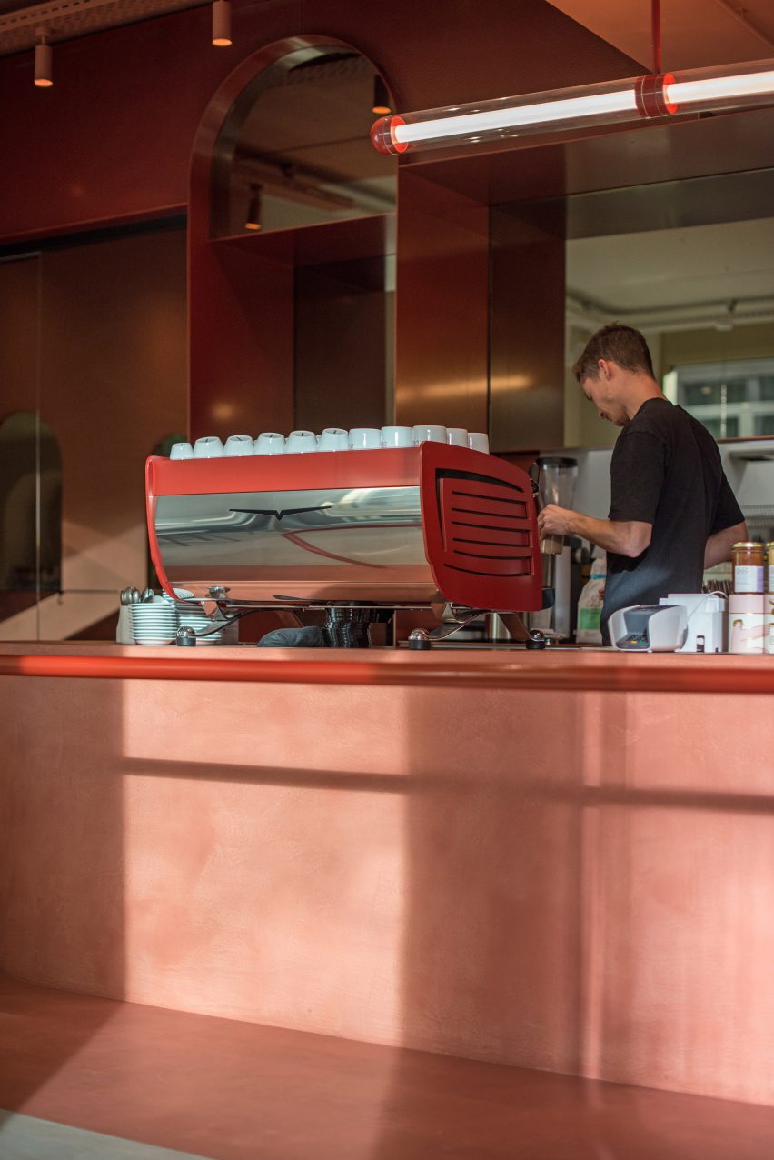 Buddy Buddy cafe in Brussels, designed by HOP