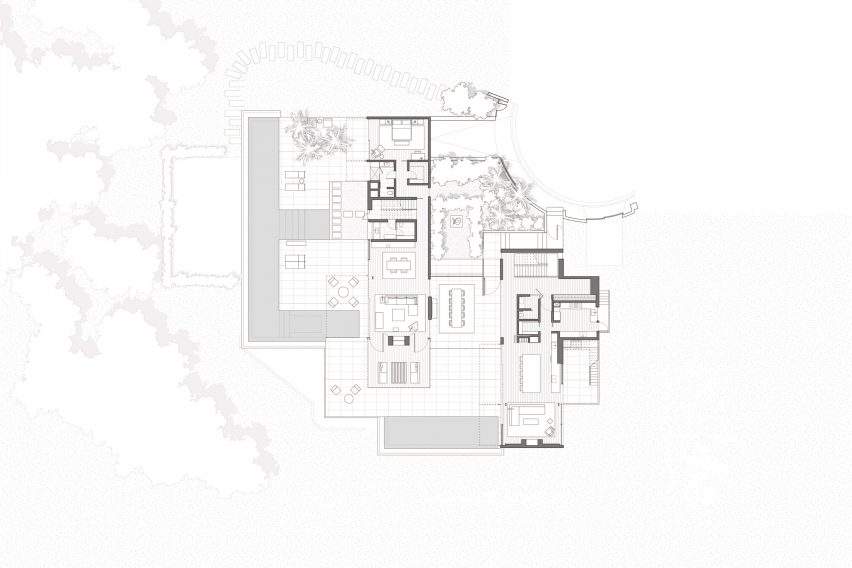 Collywood House by Olson Kundig First Floor Plan