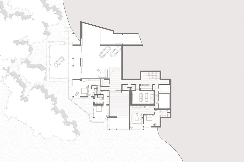 Collywood House by Olson Kundig Ground Floor Plan