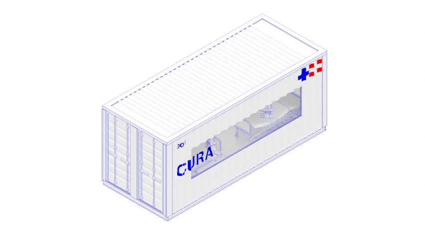 Shipping-container intensive care units – Connected Units for Respiratory Ailments (CURA) by Carlo Ratti Associati and Italo Rota