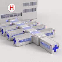 Shipping-container intensive care units – Connected Units for Respiratory Ailments (CURA) by Carlo Ratti Associati and Italo Rota