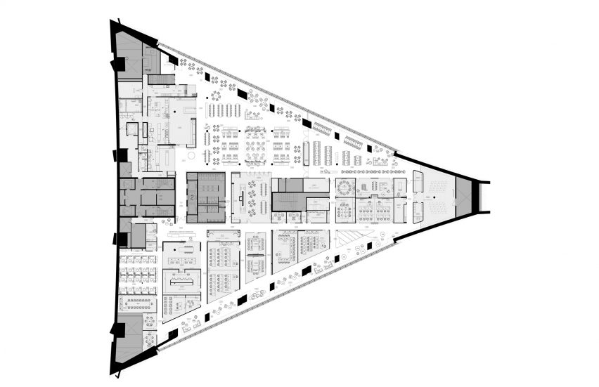 Montreal Olympic Stadium Tower by Provencher Roy Floor Plan