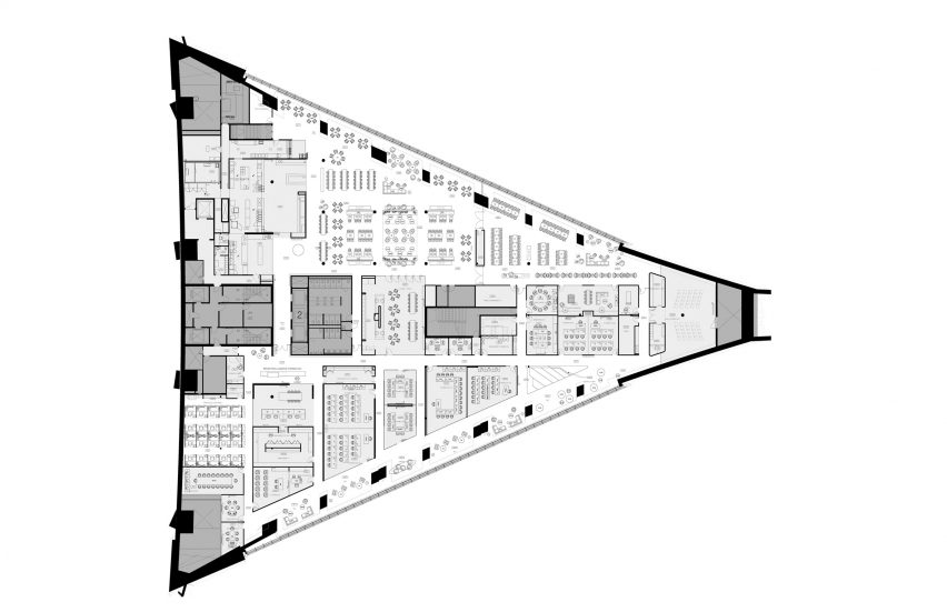Montreal Olympic Stadium Tower by Provencher Roy Floor Plan