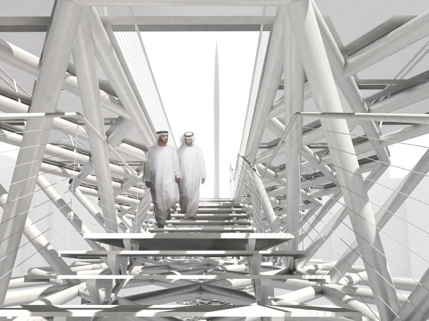 Dubai Creek Footbridge by IJP Architects and AKT II in Dubai, UAE