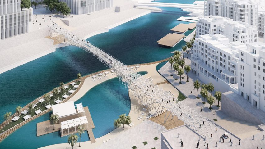 Dubai Creek Footbridge by IJP Architects and AKT II in Dubai, UAE