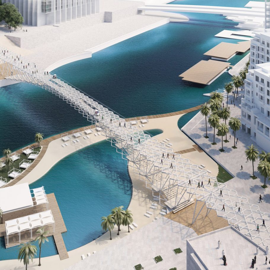 Dubai Creek Footbridge by IJP Architects and AKT II in Dubai, UAE