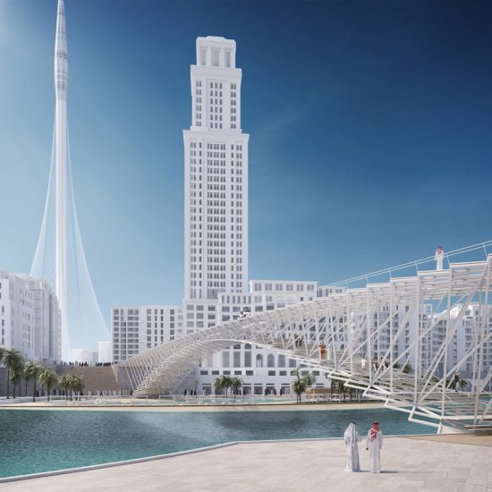 Dubai Creek Footbridge by IJP Architects and AKT II in Dubai, UAE