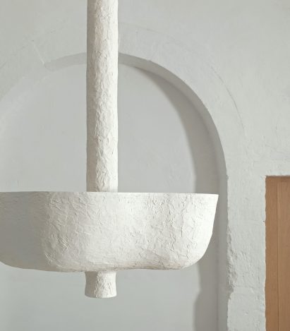 Pierre Augustin Rose designs Eole Suspension light to "retain traces of the sculptor"