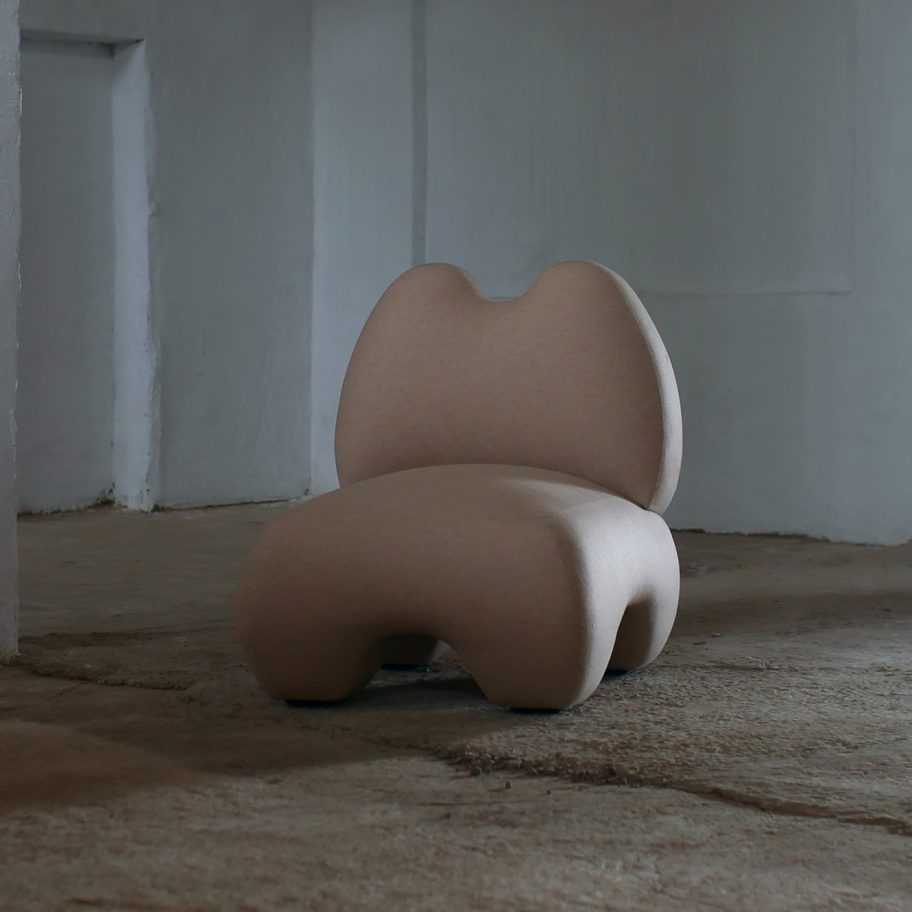 Faina's Domna armchair echoes the form of ancient goddess sculptures
