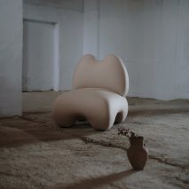 Faina's Domna armchair echoes the form of ancient goddess sculptures