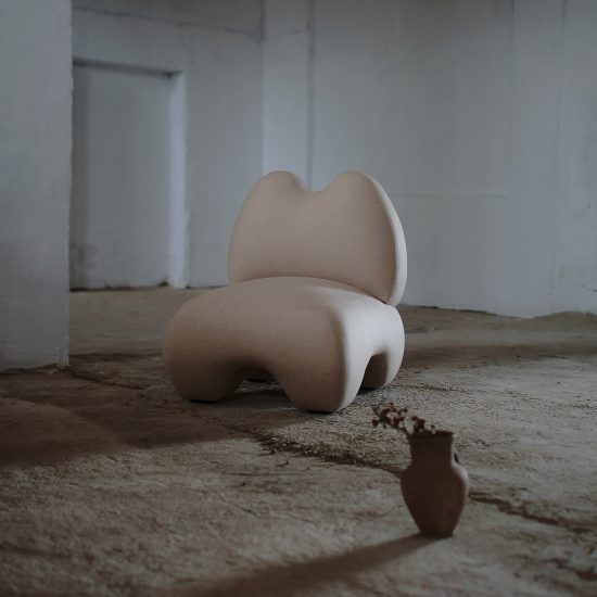 Faina's Domna armchair echoes the form of ancient goddess sculptures