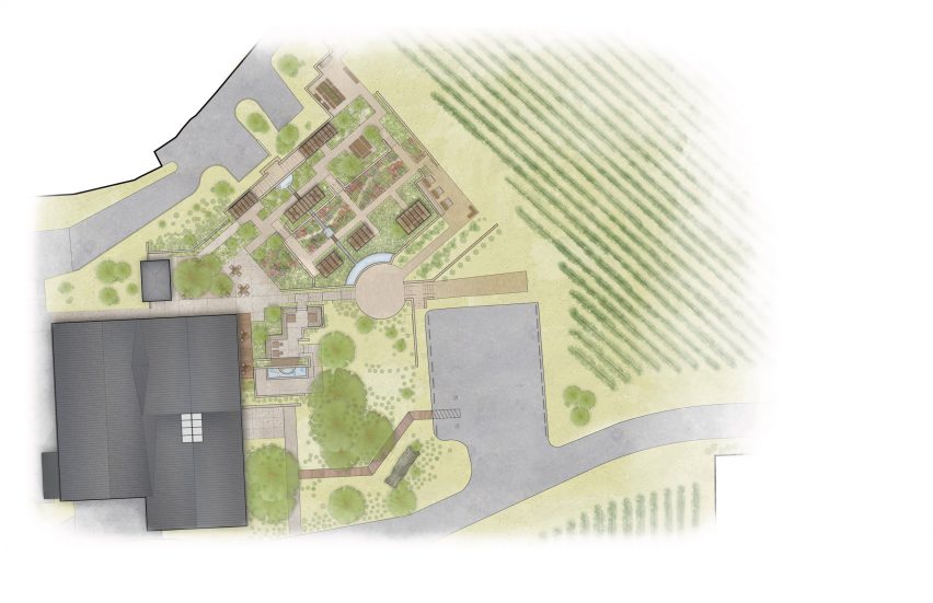 House of Flowers winery by Walker Warner Architects Site Plan