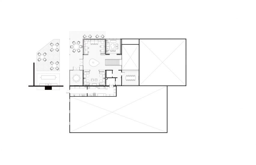 House of Flowers winery by Walker Warner Architects First Floor Plan