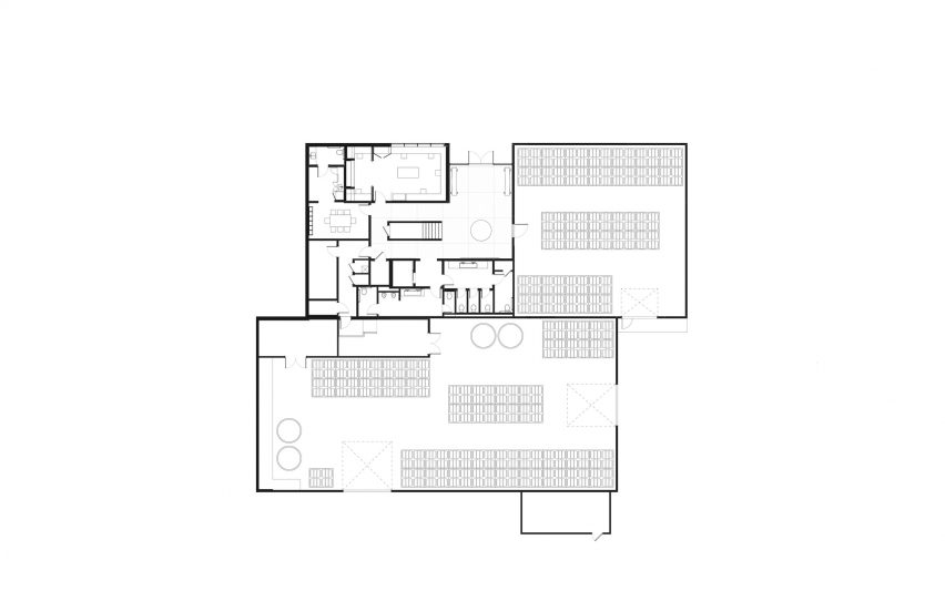 House of Flowers winery by Walker Warner Architects Ground Floor Plan