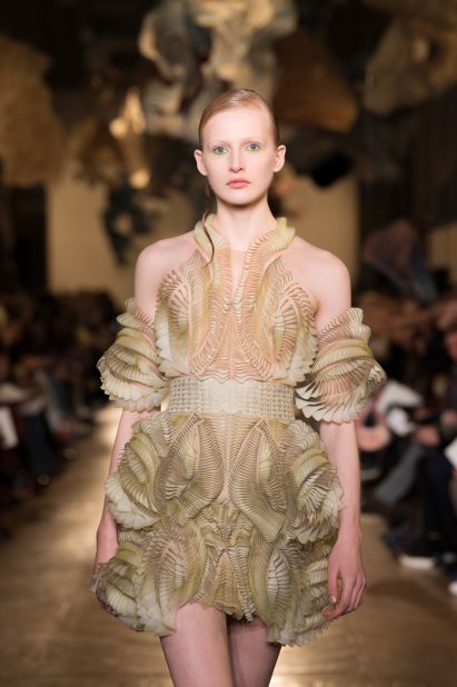 Architectural knowledge is "very useful for material development" in fashion says Iris van Herpen