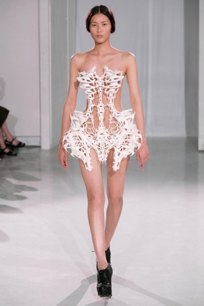 Architectural knowledge is "very useful for material development" in fashion says Iris van Herpen