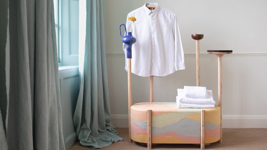 Jan Hendzel Studio's valet stands combine ceramic and recycled plastic