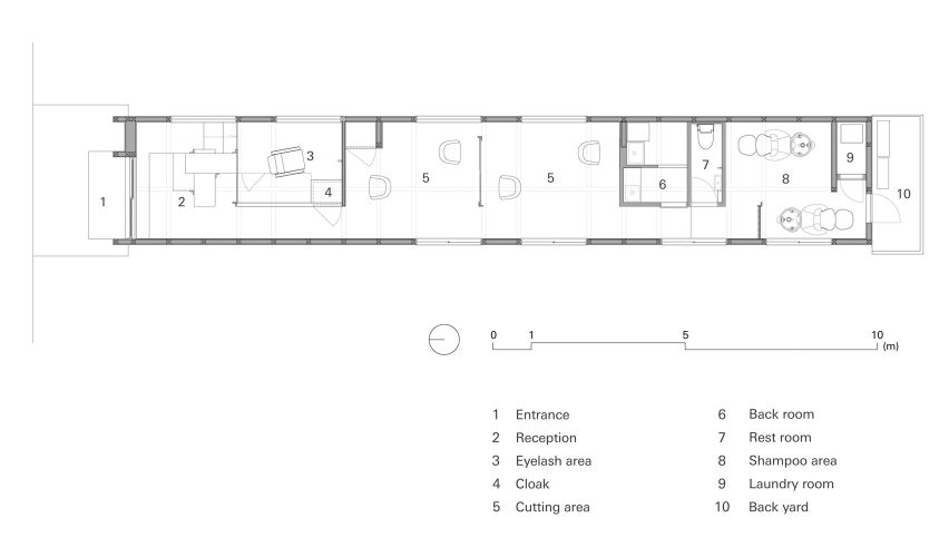 Land salon in Osaka designed by Sides Core