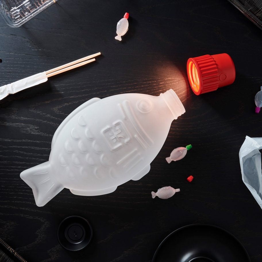 Heliograf makes lamps in the shape of sushi soy sauce bottles