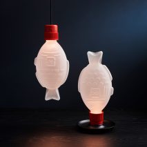 Heliograf makes lamps in the shape of sushi soy sauce bottles