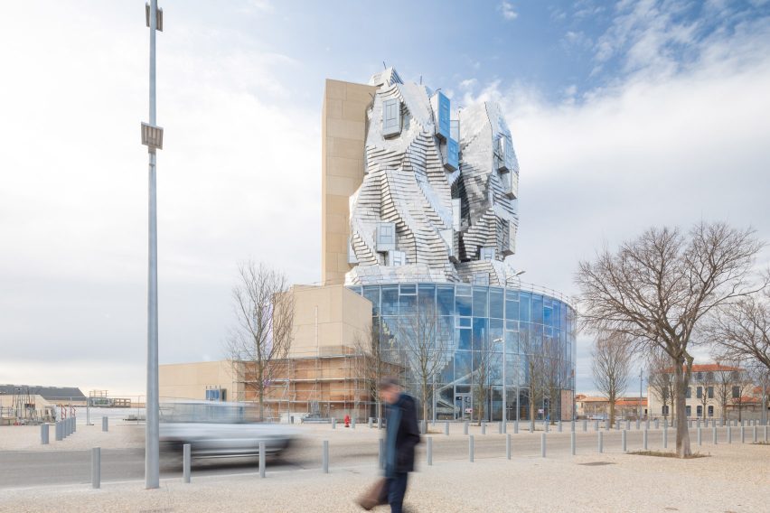 Frank Gehry's tower at Luma Arles in France photographed by Atelier Vincent Hecht