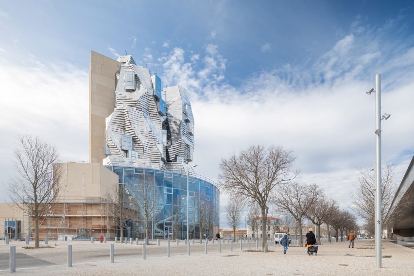 Frank Gehry's tower at Luma Arles in France photographed by Atelier Vincent Hecht