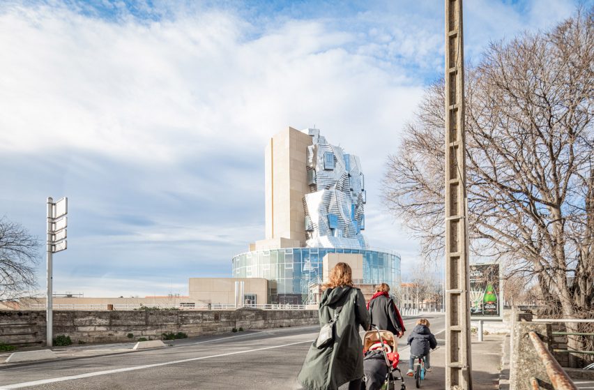Frank Gehry's tower at Luma Arles in France photographed by Atelier Vincent Hecht