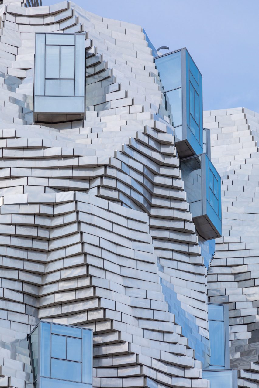 Frank Gehry's tower at Luma Arles in France photographed by Atelier Vincent Hecht