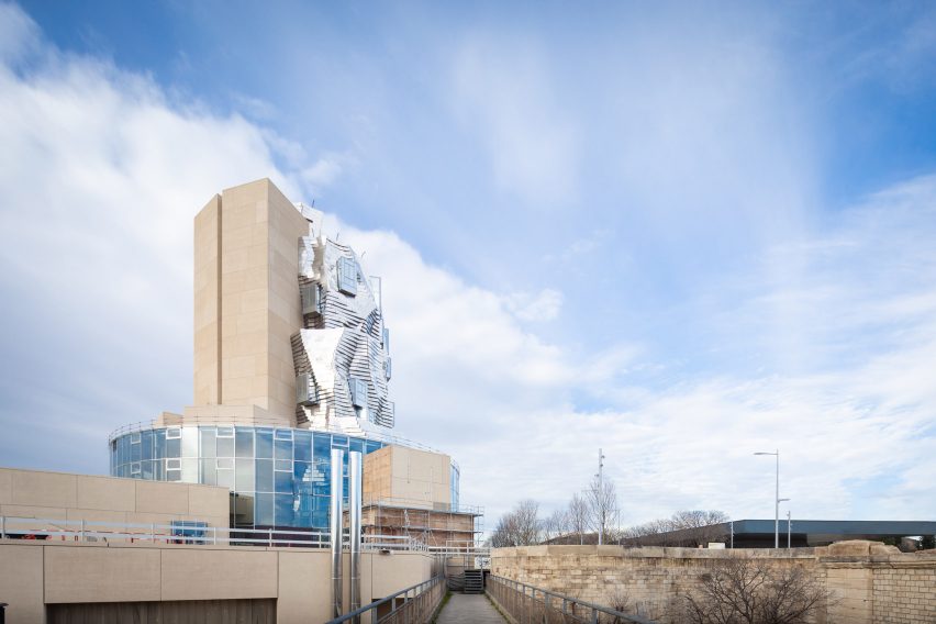 Frank Gehry's tower at Luma Arles in France photographed by Atelier Vincent Hecht