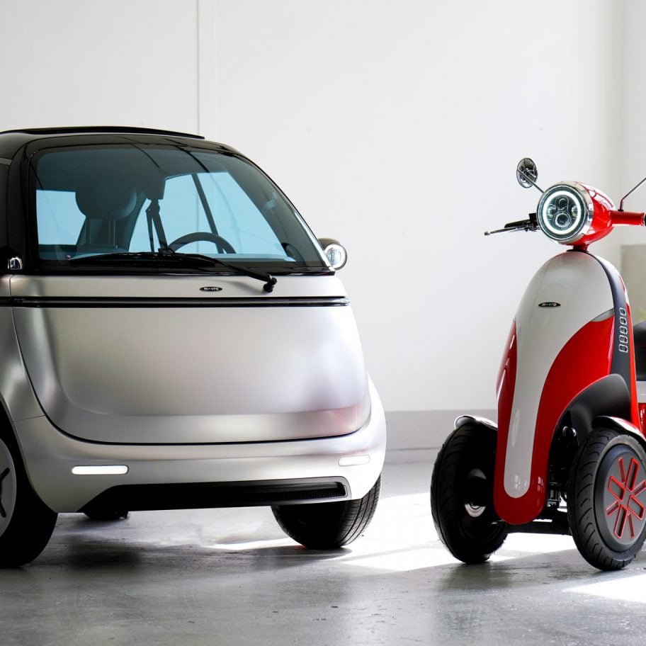 Micro unveils Microlino electric bubble car and three-wheeled e-scooter