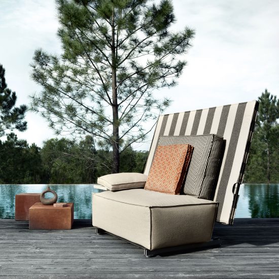Philippe Starck creates outdoor furniture that folds in half to ward off rain