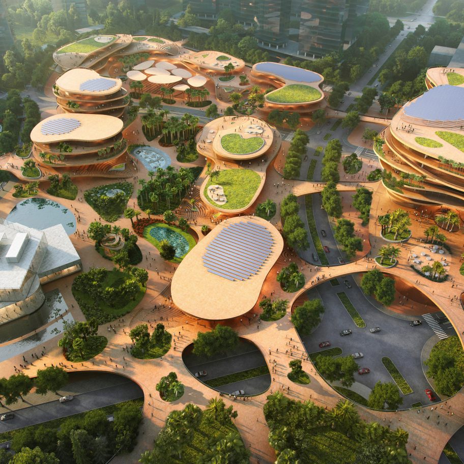 MVRDV designs “urban living room” with stacked plateaus for Shenzhen