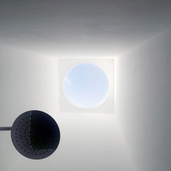 Small house with a monumental shower by Fala