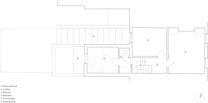 Vestry Road house extension by Oliver Leech Architects floor plan