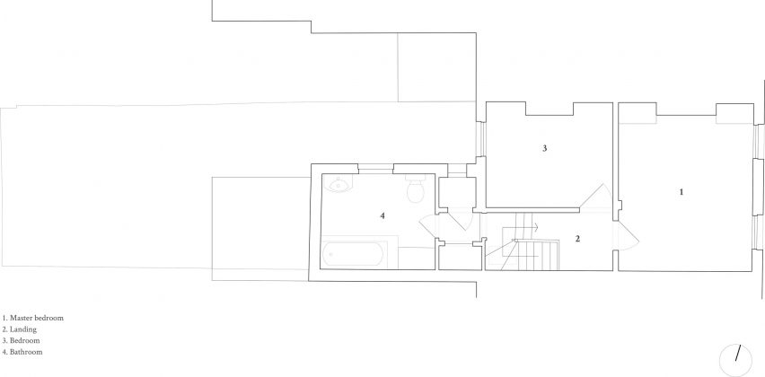 Vestry Road house extension by Oliver Leech Architects floor plan