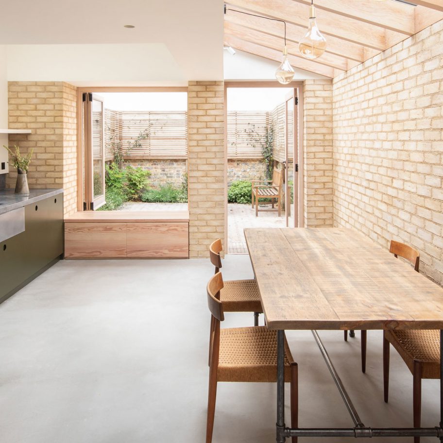 Oliver Leech Architects uses soft colours to create bright and airy kitchen extension