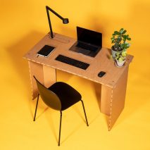 Stykka designs cardboard #StayTheF***Home Desk for people working from home during self-isolation