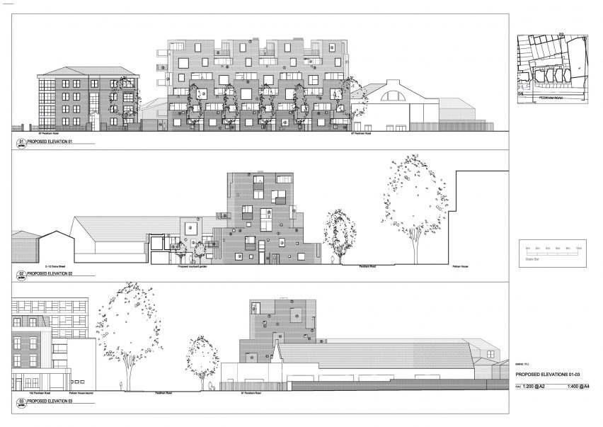 95 Peckham Road housing by Peter Barber Architects