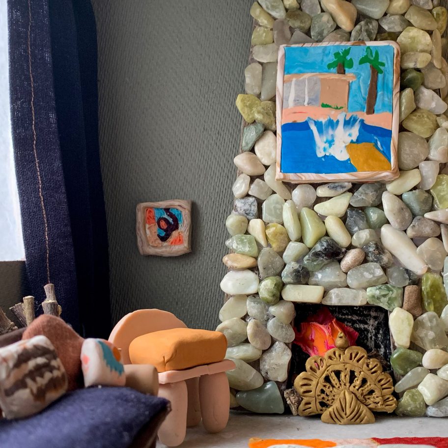 Ten miniature clay homes created in self-isolation