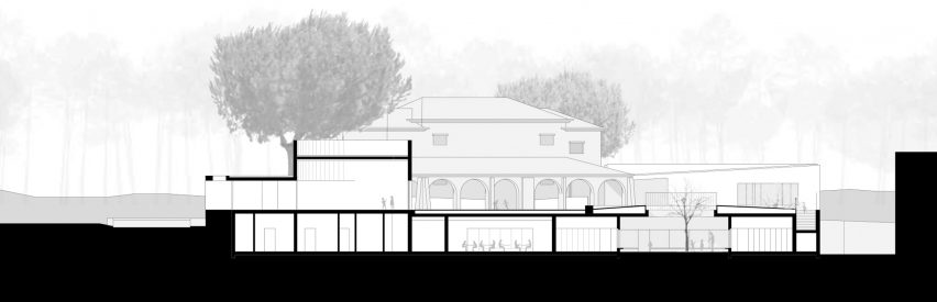 Caselas school by Site Specific Arquitectura section