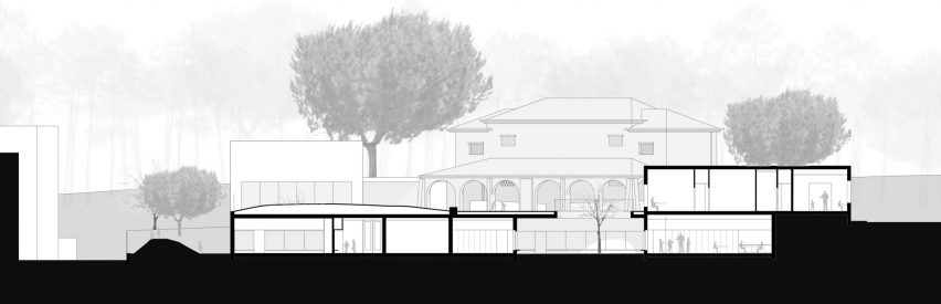 Caselas school by Site Specific Arquitectura section