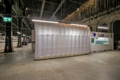 Shipping-container intensive care unit by Carlo Ratti and Italo Rota installed at Turin hospital