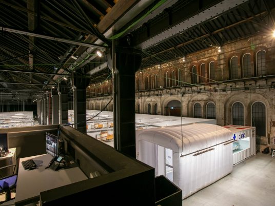 Shipping-container intensive care unit by Carlo Ratti and Italo Rota installed at Turin hospital