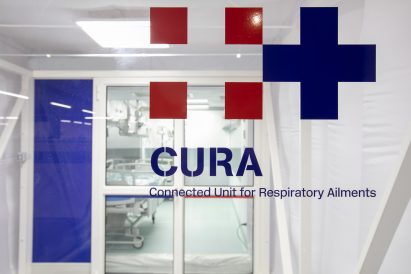 Shipping-container intensive care unit by Carlo Ratti and Italo Rota installed at Turin hospital