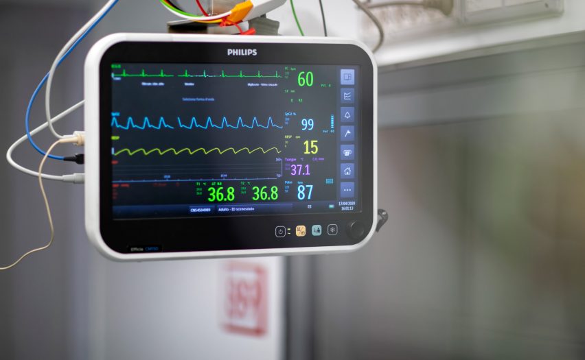Shipping-container intensive care unit by Carlo Ratti and Italo Rota installed at Turin hospital