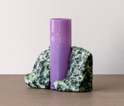 Studio EO's marble and glass Drill Vases are "part chaos and part control"
