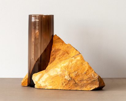 Studio EO's marble and glass Drill Vases are "part chaos and part control"